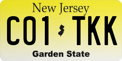 NJ license plate C01TKK