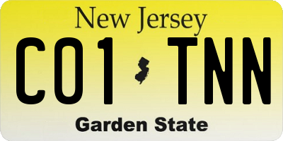 NJ license plate C01TNN