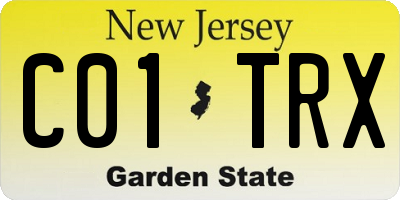 NJ license plate C01TRX