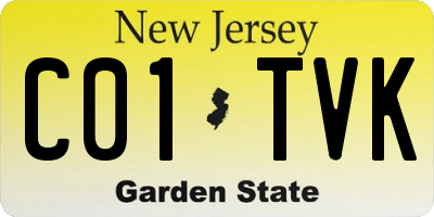 NJ license plate C01TVK
