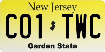 NJ license plate C01TWC