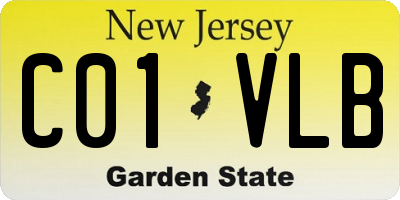 NJ license plate C01VLB