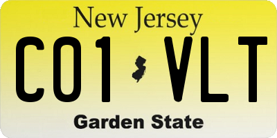 NJ license plate C01VLT