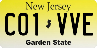 NJ license plate C01VVE