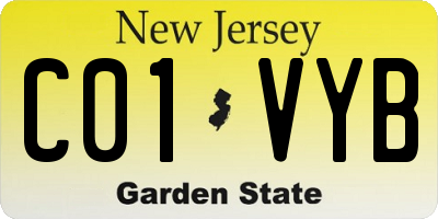 NJ license plate C01VYB