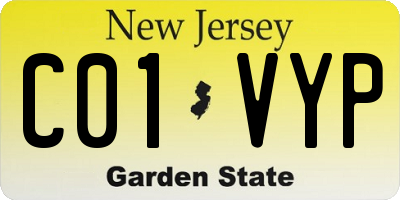 NJ license plate C01VYP