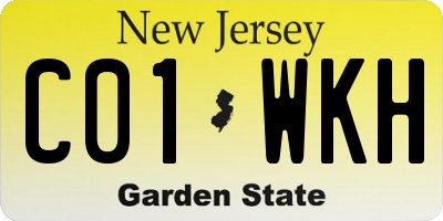 NJ license plate C01WKH