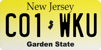 NJ license plate C01WKU