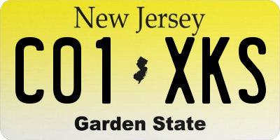 NJ license plate C01XKS