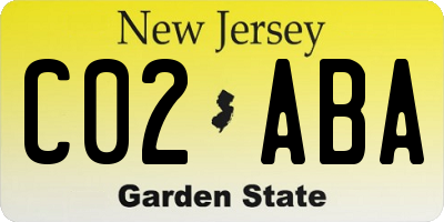 NJ license plate C02ABA