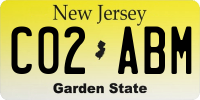 NJ license plate C02ABM