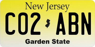 NJ license plate C02ABN