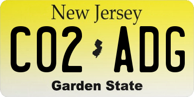NJ license plate C02ADG