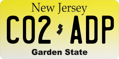 NJ license plate C02ADP