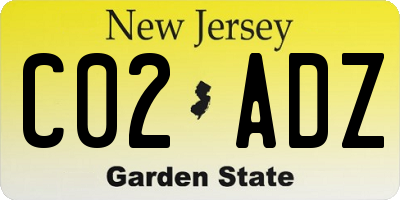 NJ license plate C02ADZ