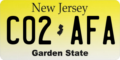 NJ license plate C02AFA