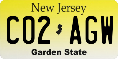 NJ license plate C02AGW