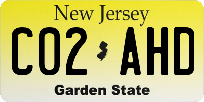 NJ license plate C02AHD