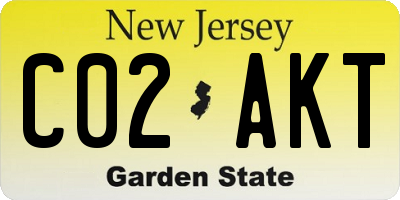 NJ license plate C02AKT