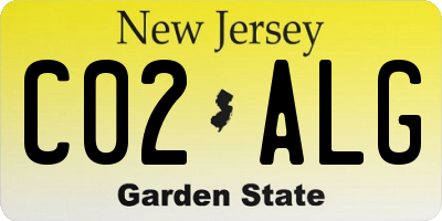 NJ license plate C02ALG