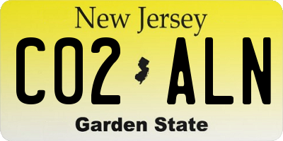 NJ license plate C02ALN