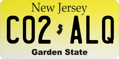 NJ license plate C02ALQ