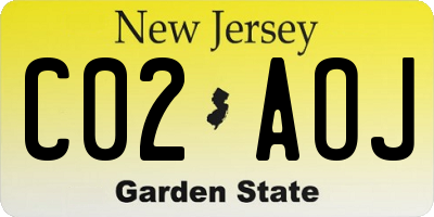 NJ license plate C02AOJ