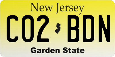 NJ license plate C02BDN