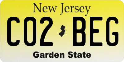 NJ license plate C02BEG