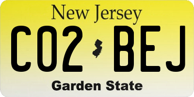 NJ license plate C02BEJ
