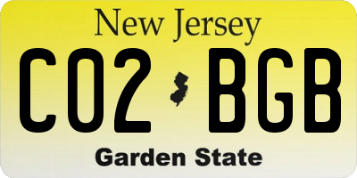 NJ license plate C02BGB