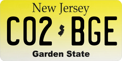 NJ license plate C02BGE