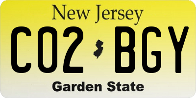 NJ license plate C02BGY