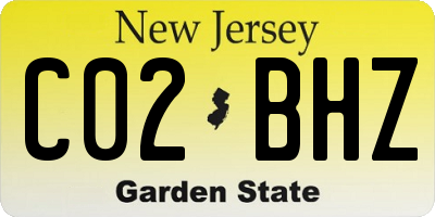 NJ license plate C02BHZ
