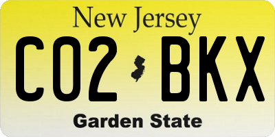 NJ license plate C02BKX