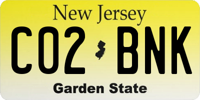 NJ license plate C02BNK
