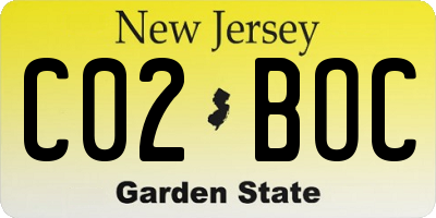 NJ license plate C02BOC
