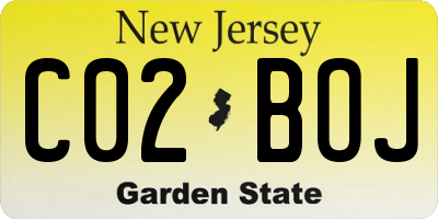 NJ license plate C02BOJ