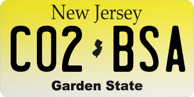 NJ license plate C02BSA