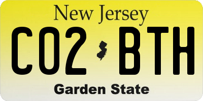 NJ license plate C02BTH