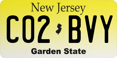 NJ license plate C02BVY