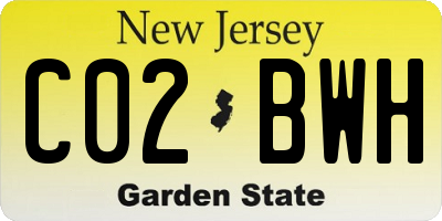 NJ license plate C02BWH