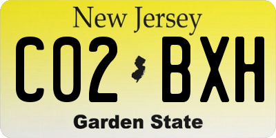 NJ license plate C02BXH
