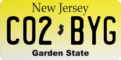 NJ license plate C02BYG