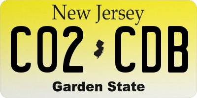 NJ license plate C02CDB