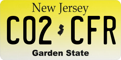 NJ license plate C02CFR