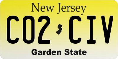 NJ license plate C02CIV