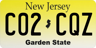 NJ license plate C02CQZ