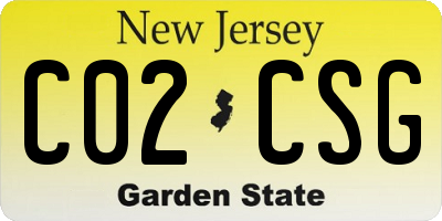 NJ license plate C02CSG