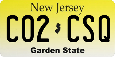 NJ license plate C02CSQ